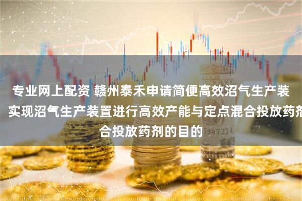 专业网上配资 赣州泰禾申请简便高效沼气生产装置专利，实现沼气生产装置进行高效产能与定点混合投放药剂的目的